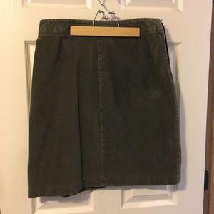 Size 10 Olive Green Knee Length Skirt